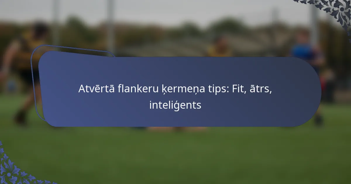 Atvērtā flankeru ķermeņa tips: Fit, ātrs, inteliģents