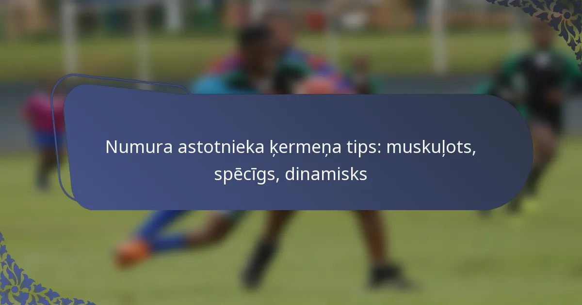 Numura astotnieka ķermeņa tips: muskuļots, spēcīgs, dinamisks