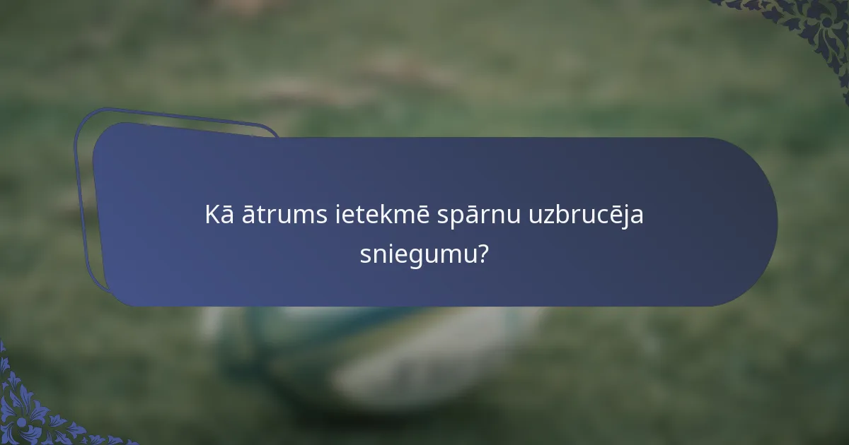 Kā ātrums ietekmē spārnu uzbrucēja sniegumu?