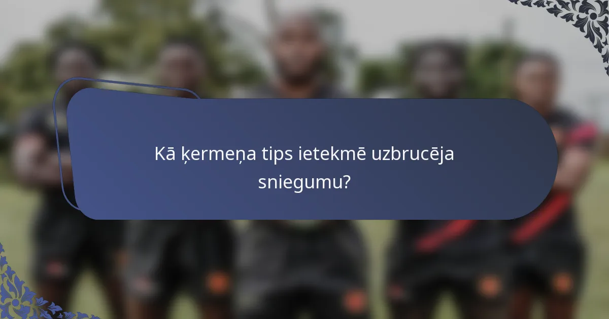 Kā ķermeņa tips ietekmē uzbrucēja sniegumu?