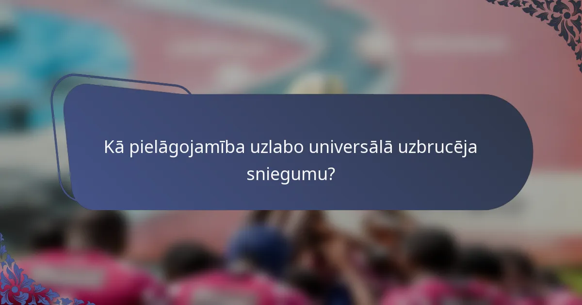 Kā pielāgojamība uzlabo universālā uzbrucēja sniegumu?