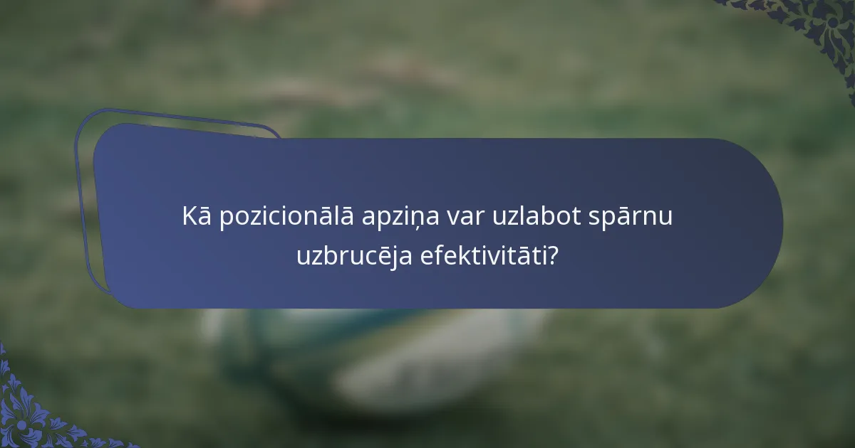 Kā pozicionālā apziņa var uzlabot spārnu uzbrucēja efektivitāti?