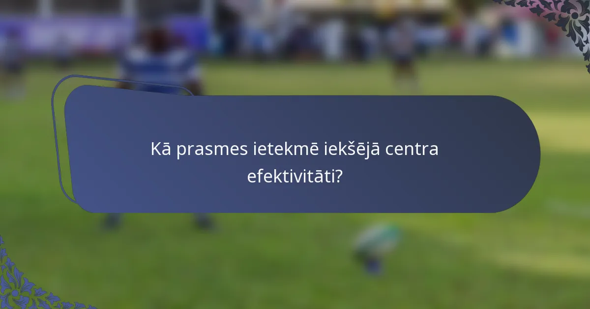 Kā prasmes ietekmē iekšējā centra efektivitāti?