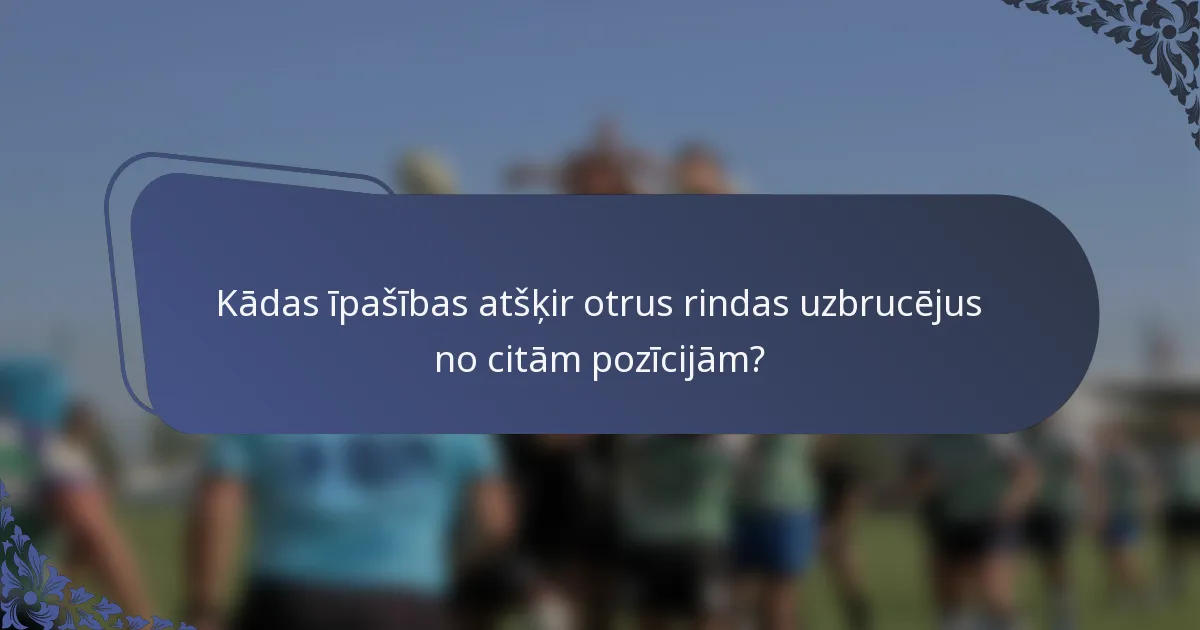 Kādas īpašības atšķir otrus rindas uzbrucējus no citām pozīcijām?